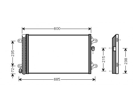 Kondensor, klimatanläggning 58005183 International Radiators