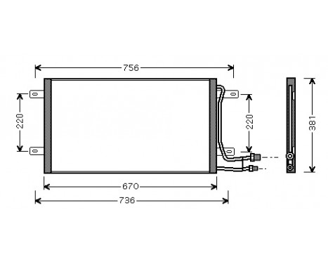 Kondensor, klimatanläggning 58005187 International Radiators