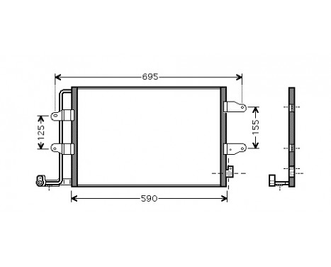 Kondensor, klimatanläggning 58005252 International Radiators