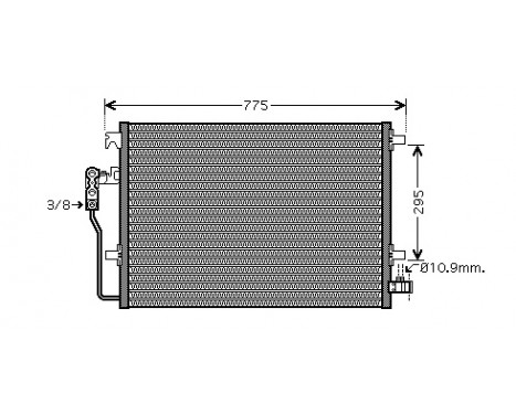 Kondensor, klimatanläggning 58005277 International Radiators Plus