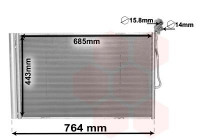 Kondensor, klimatanläggning 58005334 International Radiators