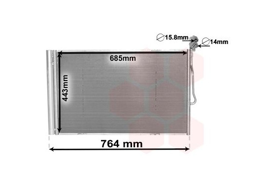 Kondensor, klimatanläggning 58005334 International Radiators