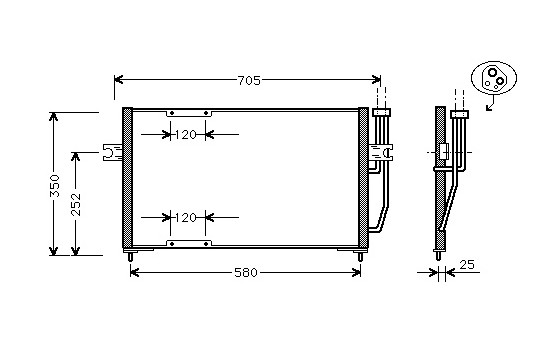 Kondensor, klimatanläggning 59005094 International Radiators