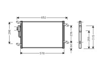 Kondensor, klimatanläggning 73005080 International Radiators