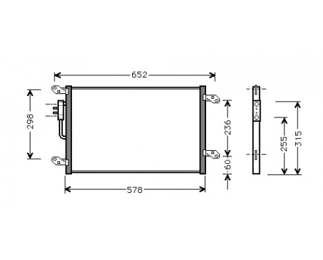 Kondensor, klimatanläggning 73005080 International Radiators