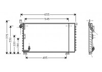 Kondensor, klimatanläggning 74005025 International Radiators