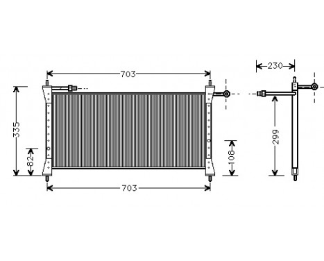 Kondensor, klimatanläggning 77005014 International Radiators