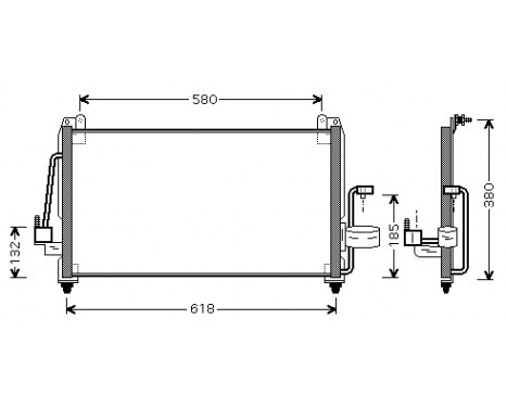 Kondensor, klimatanläggning 81005040 International Radiators