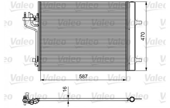 Kondensor, klimatanläggning 814021 Valeo