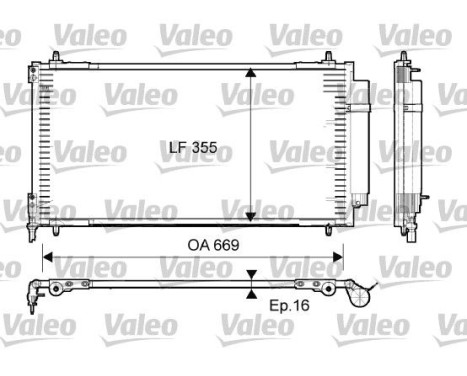 Kondensor, klimatanläggning 814065 Valeo