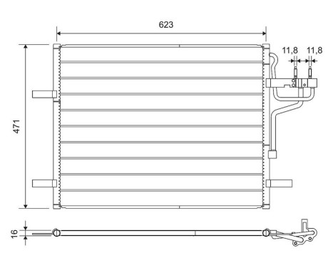 Kondensor, klimatanläggning 814185 Valeo