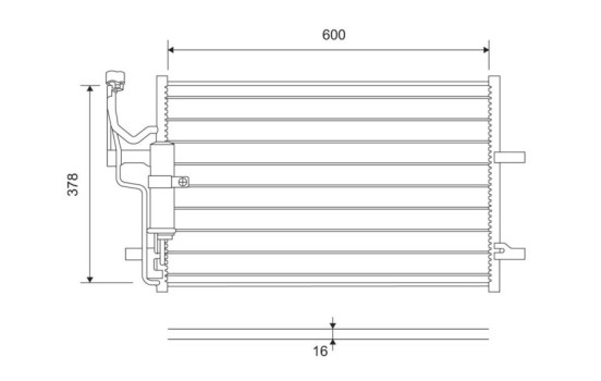 Kondensor, klimatanläggning 814265 Valeo