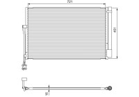 Kondensor, klimatanläggning 814379 Valeo