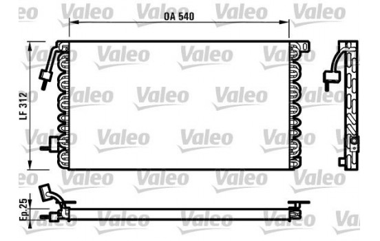 Kondensor, klimatanläggning 816977 Valeo