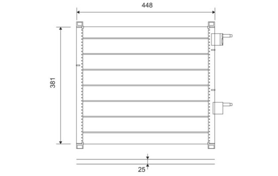 Kondensor, klimatanläggning 817225 Valeo