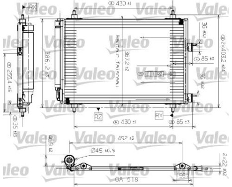 Kondensor, klimatanläggning 817524 Valeo