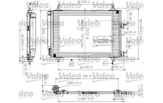 Kondensor, klimatanläggning 817524 Valeo