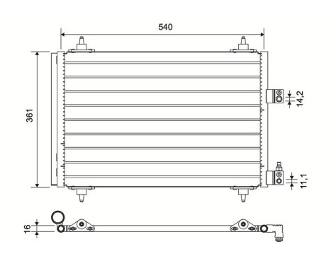 Kondensor, klimatanläggning 817526 Valeo