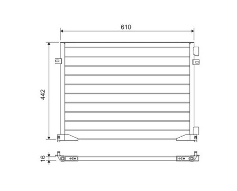 Kondensor, klimatanläggning 817644 Valeo