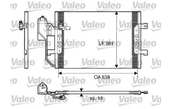 Kondensor, klimatanläggning 817659 Valeo
