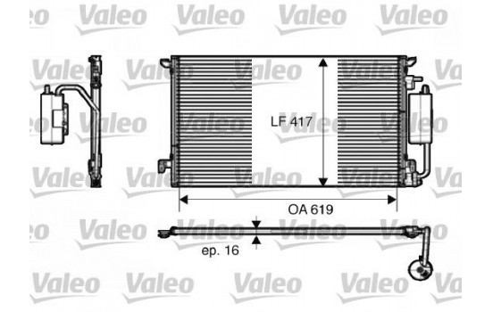 Kondensor, klimatanläggning 817809 Valeo