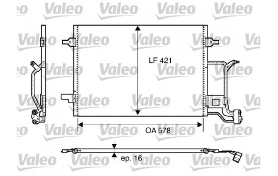 Kondensor, klimatanläggning 817840 Valeo