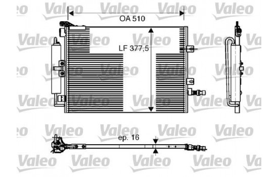 Kondensor, klimatanläggning 818165 Valeo