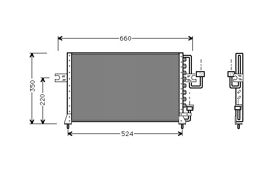 Kondensor, klimatanläggning 82005045 International Radiators