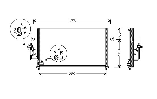 Kondensor, klimatanläggning 82005057 International Radiators