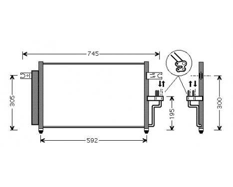 Kondensor, klimatanläggning 82005082 International Radiators