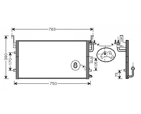 Kondensor, klimatanläggning 82005135 International Radiators