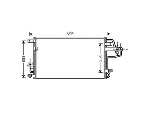 Kondensor, klimatanläggning 82005156 International Radiators