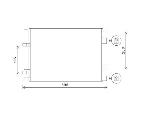 Kondensor, klimatanläggning 82005268 International Radiators