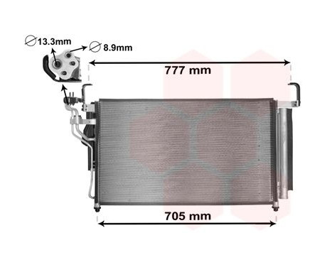 Kondensor, klimatanläggning 82005347 International Radiators