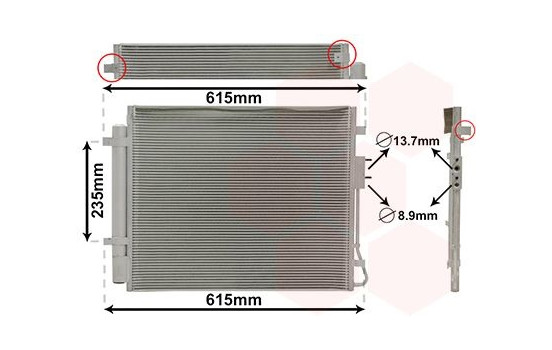 Kondensor, klimatanläggning 82015708 International Radiators