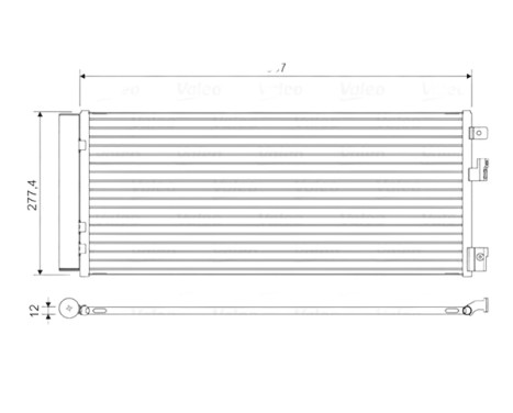 Kondensor, klimatanläggning 822574 Valeo