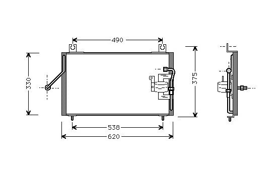 Kondensor, klimatanläggning 83005003 International Radiators