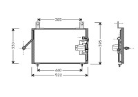 Kondensor, klimatanläggning 83005004 International Radiators