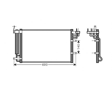 Kondensor, klimatanläggning 83005093 International Radiators
