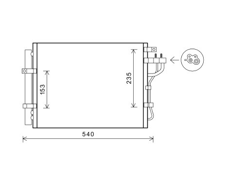 Kondensor, klimatanläggning 83005188 International Radiators