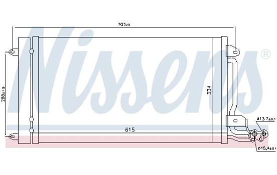 Kondensor, klimatanläggning 940093 Nissens, bild 2