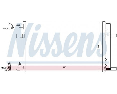 Kondensor, klimatanläggning 940135 Nissens, bild 2