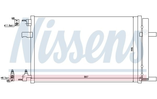 Kondensor, klimatanläggning 940135 Nissens, bild 2