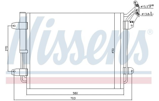 Kondensor, klimatanläggning 940138 Nissens, bild 2