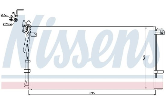 Kondensor, klimatanläggning 940250 Nissens, bild 2