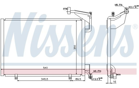 Kondensor, klimatanläggning 940285 Nissens, bild 6