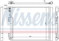 Kondensor, klimatanläggning 940386 Nissens