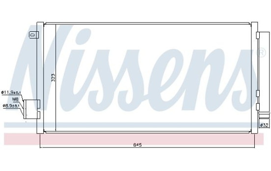 Kondensor, klimatanläggning 940395 Nissens