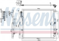 Kondensor, klimatanläggning 940407 Nissens