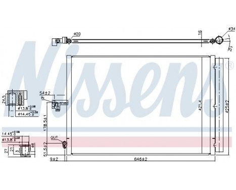 Kondensor, klimatanläggning 940412 Nissens, bild 2